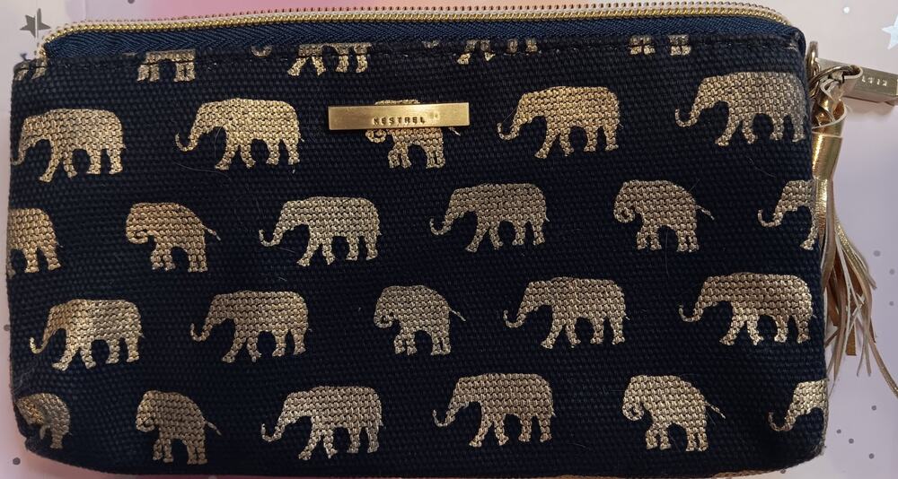 Bungalow360 Canvas Zip-Around Lion Wallet